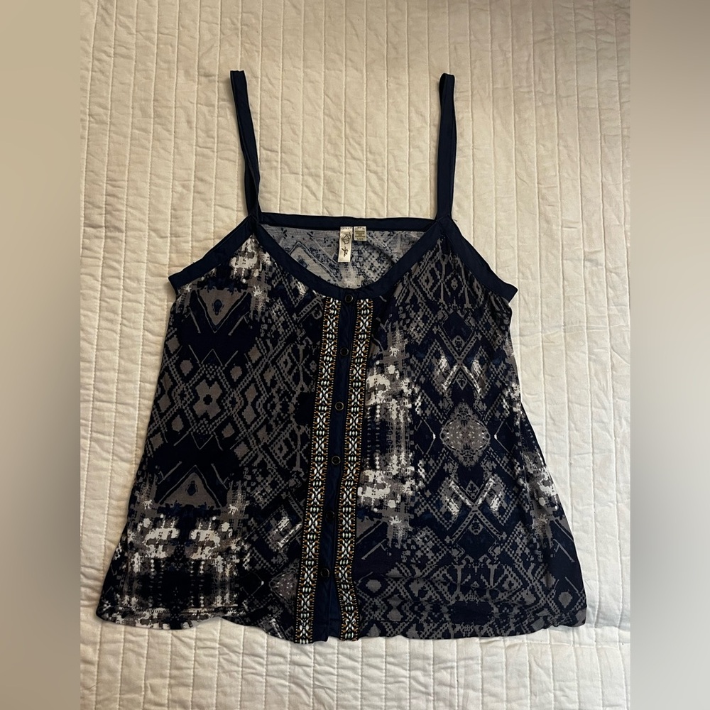 RD Style Embroidered Printed tank top